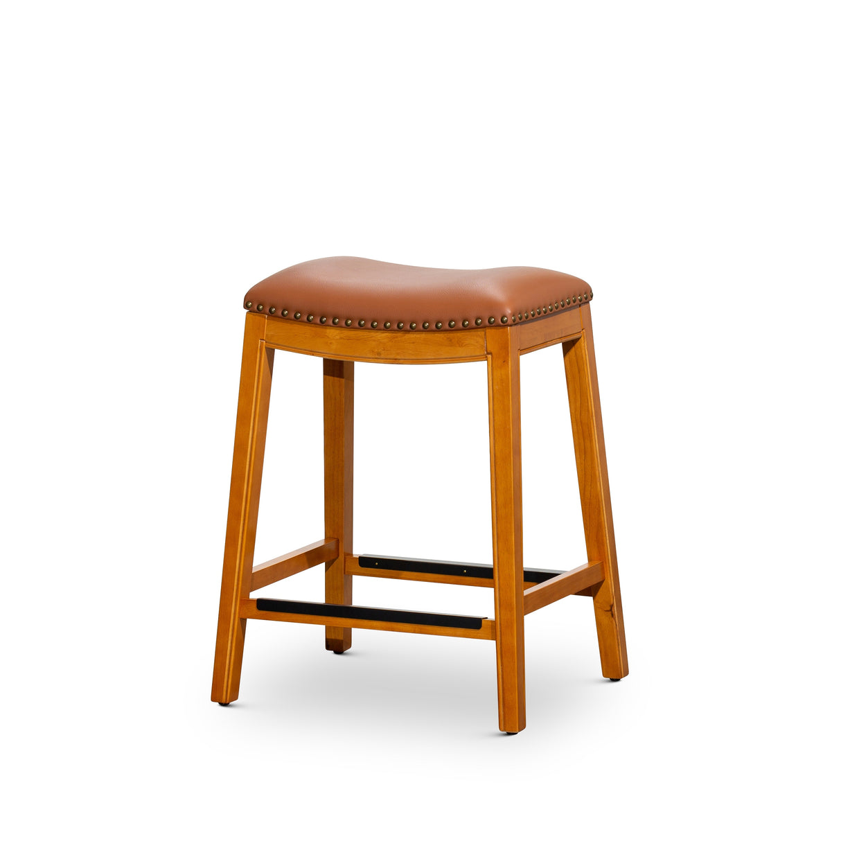 DTY Indoor Living Durango Leather Saddle Stool