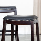 DTY Indoor Living Durango Leather Saddle Stool