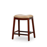 DTY Indoor Living Durango Leather Saddle Stool