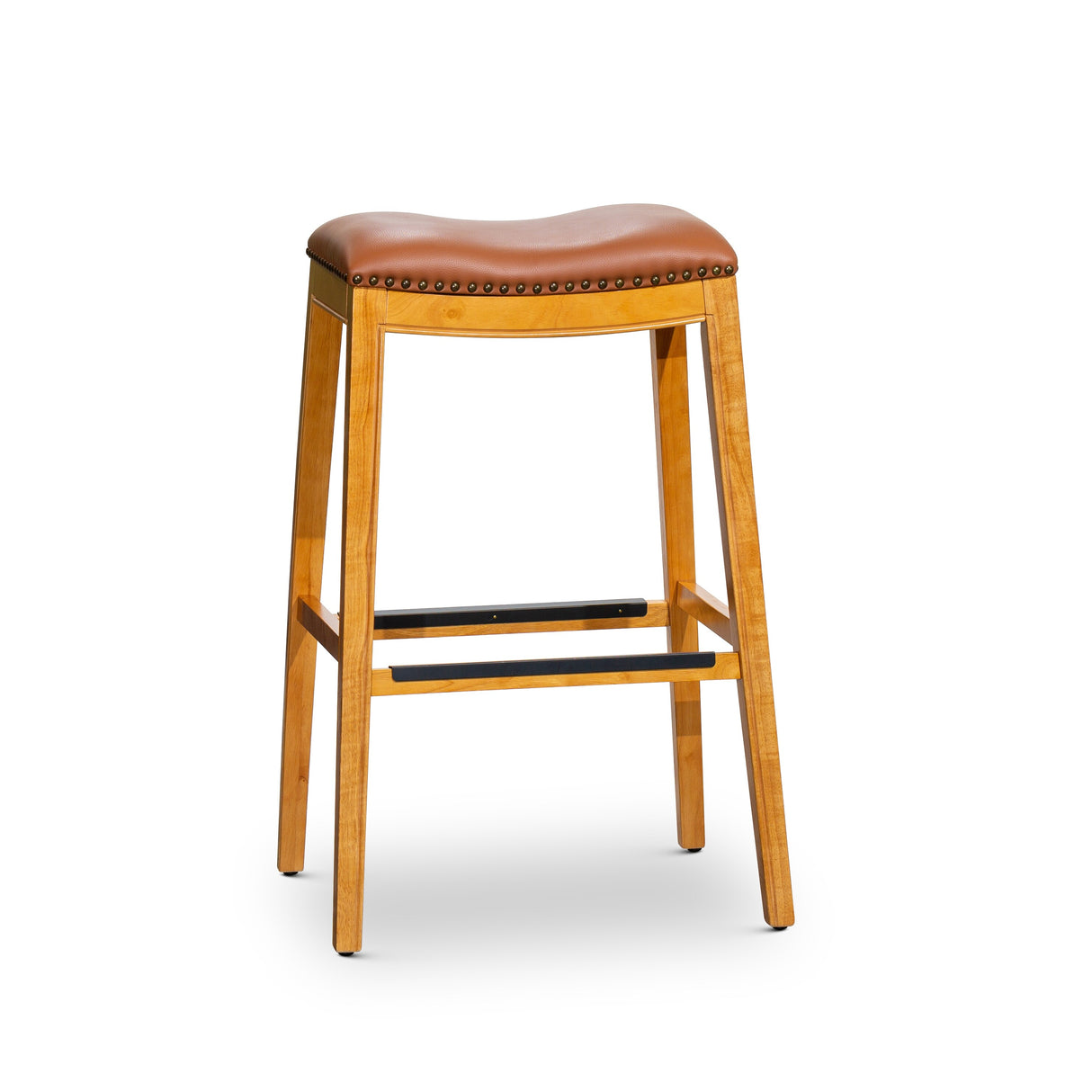 DTY Indoor Living Durango Leather Saddle Stool