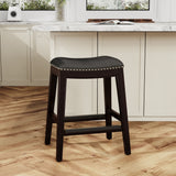 DTY Indoor Living Durango Leather Saddle Stool