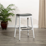 DTY Indoor Living Durango Leather Saddle Stool