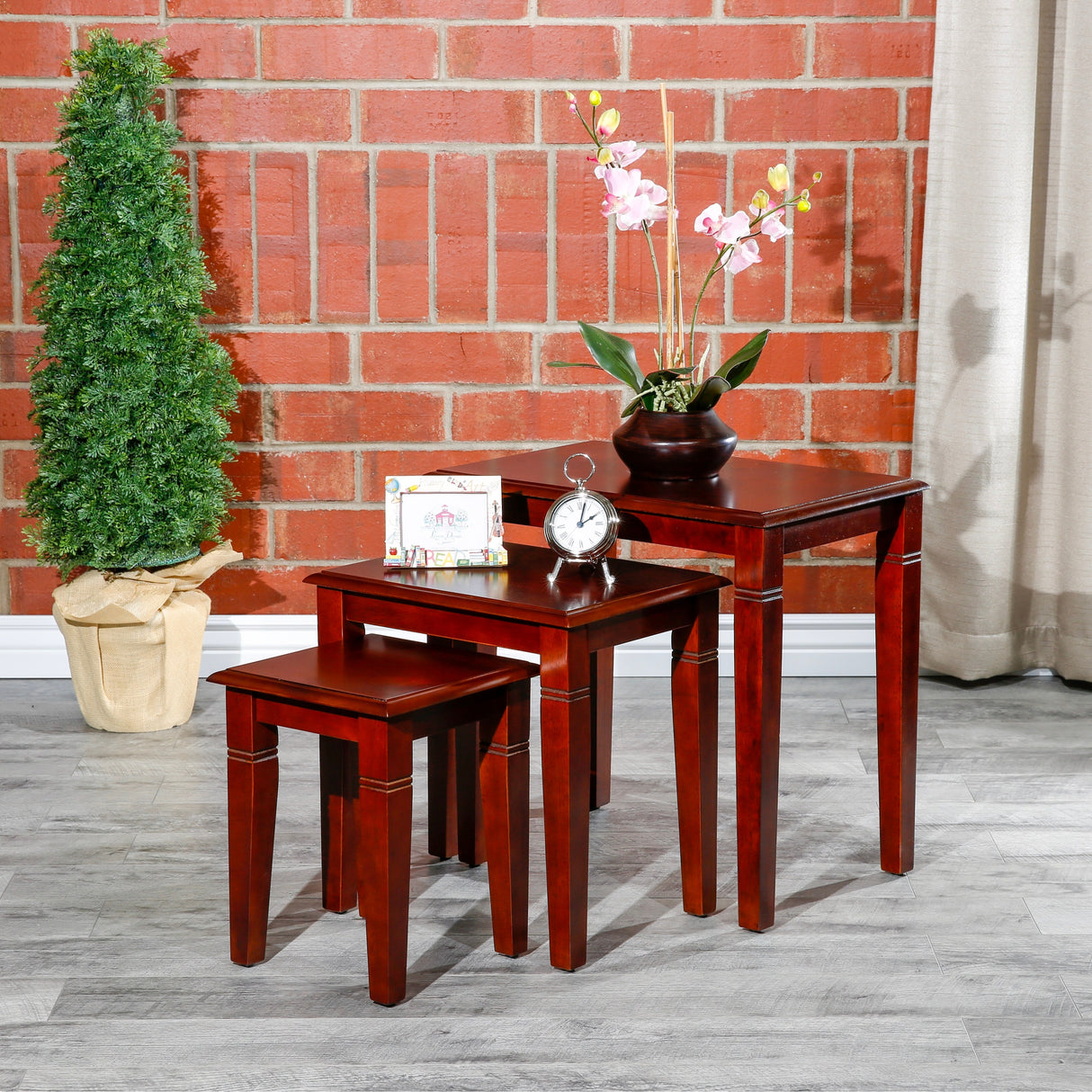 DTY Indoor Living Golden 3-Piece Nesting Table Set