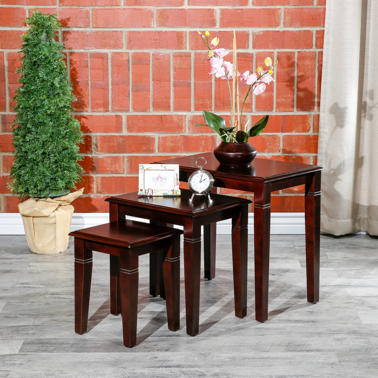 DTY Indoor Living Golden 3-Piece Nesting Table Set