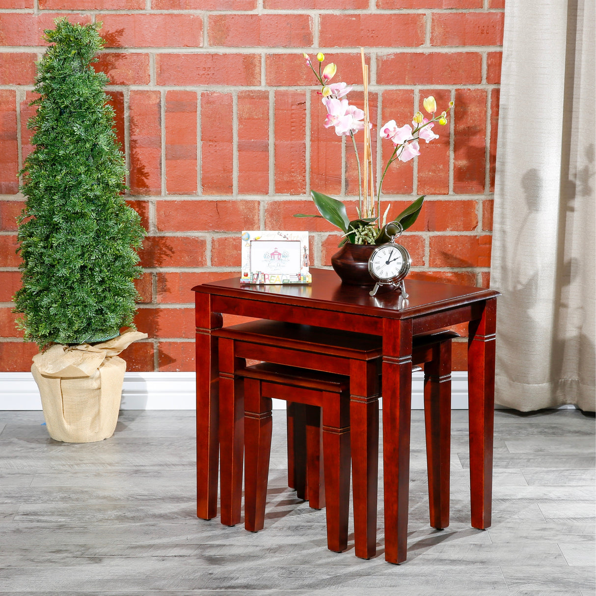 DTY Indoor Living Golden 3-Piece Nesting Table Set