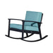 DTY Outdoor Living Longs Peak Eucalyptus Rocking Chair with Cushions