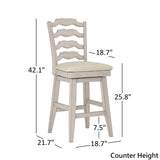 Eleanor French Ladder Back Swivel Stool by iNSPIRE Q Classic