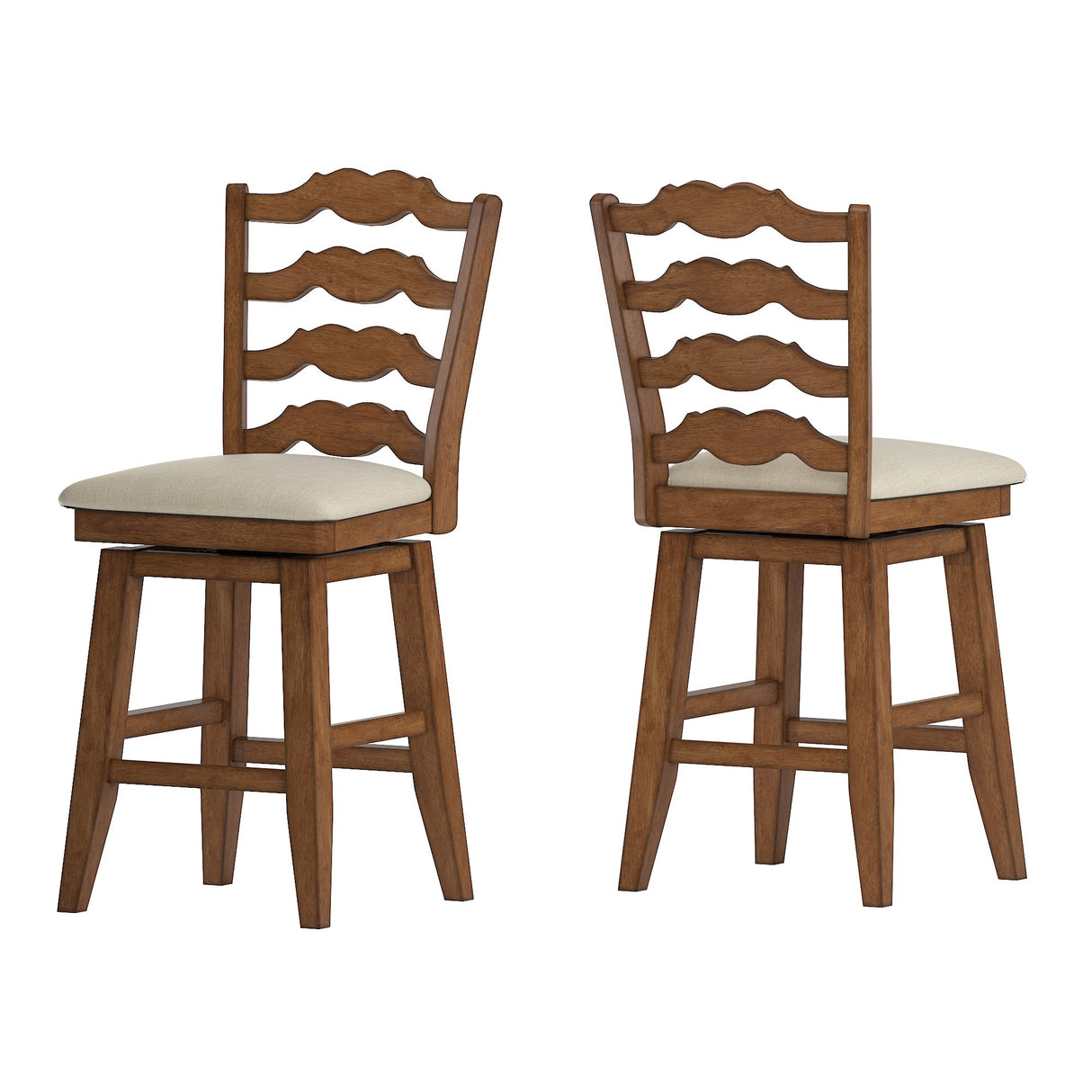 Eleanor French Ladder Back Swivel Stool by iNSPIRE Q Classic