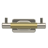 Esquire Double Robe Hook in Polished Nickel/Golden Champagne - 4-1/2 in.