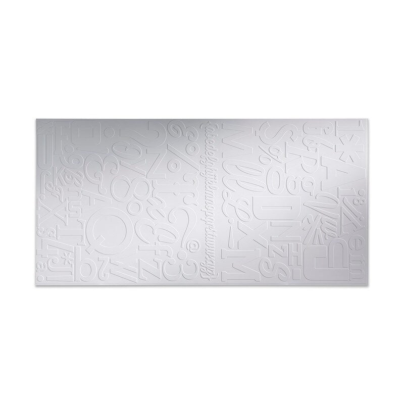 FASÄDE Alphabet 4-foot x 8-foot PVC Wall Panel in Matte White