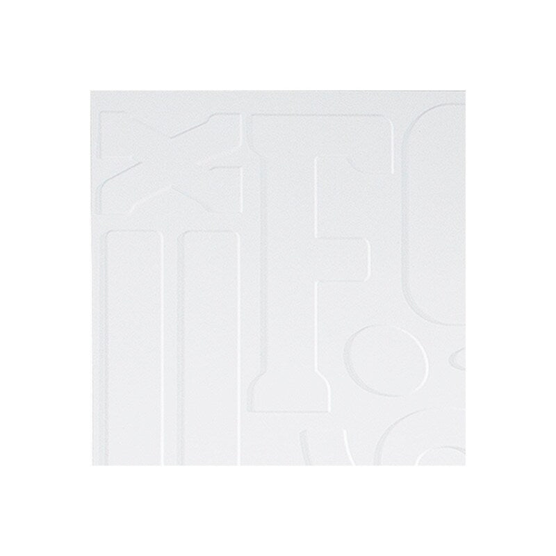 FASÄDE Alphabet 4-foot x 8-foot PVC Wall Panel in Matte White