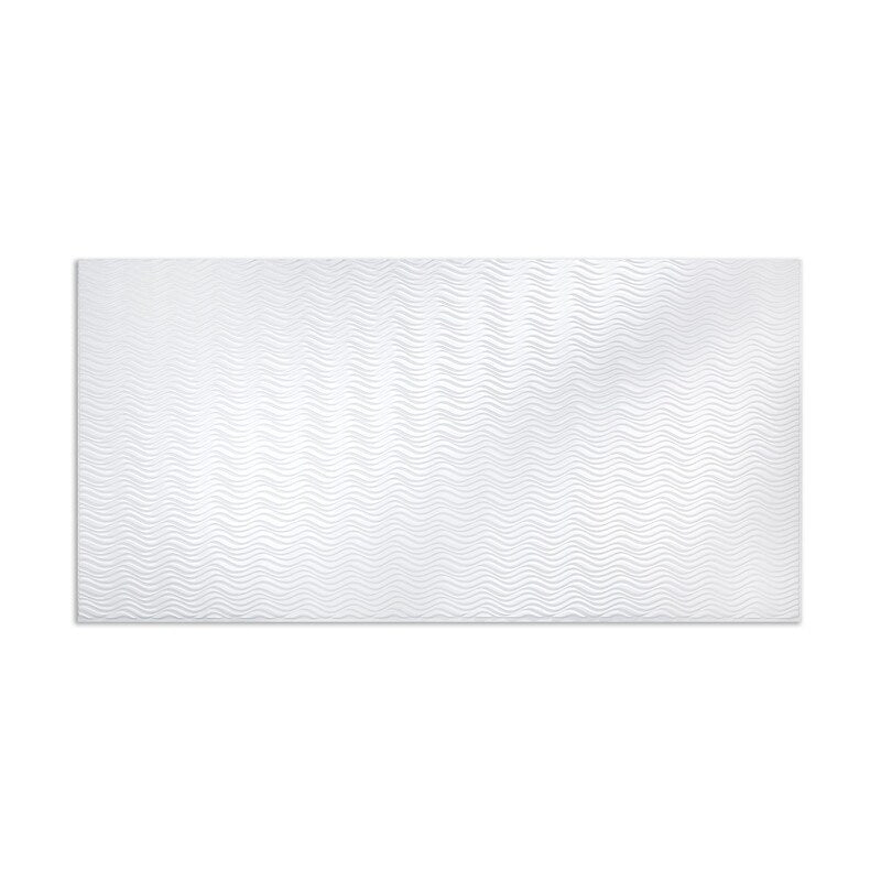 FASÄDE Current Horizontal 4-foot x 8-foot PVC Wall Panel in Gloss White