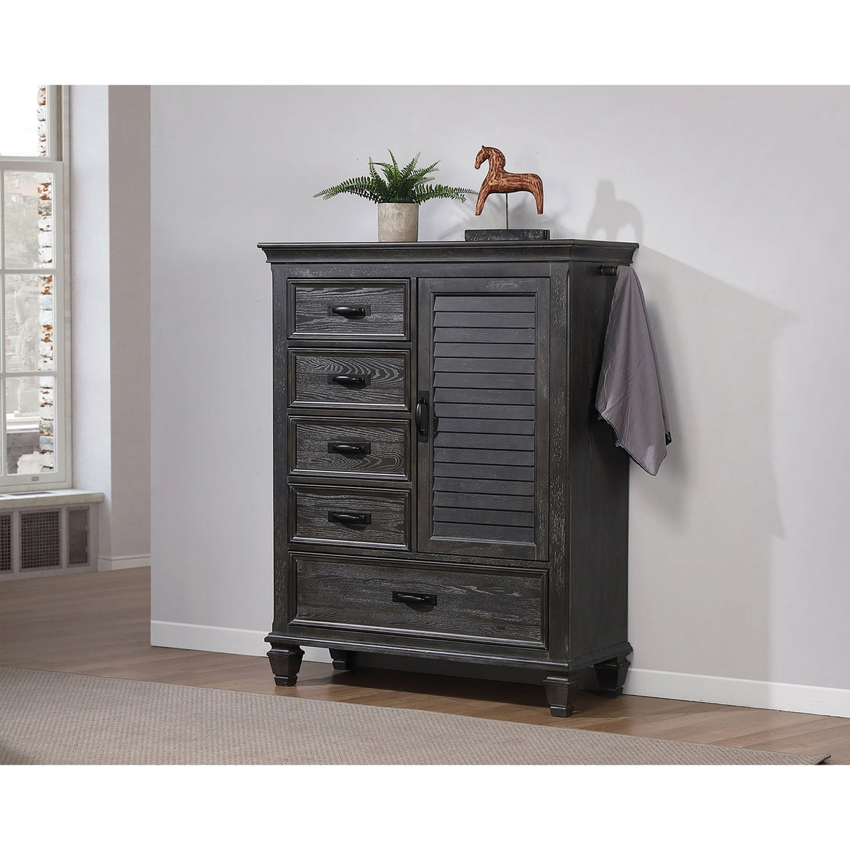 Coaster Furniture Franco Weathered Sage 5-drawer Door Chest