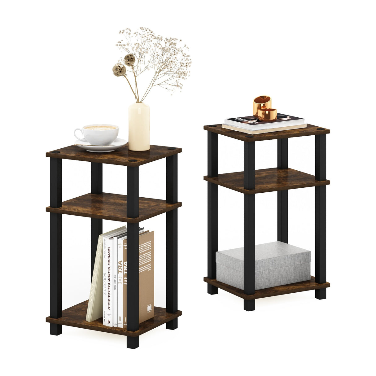 Furinno Just 3-Tier Turn-N-Tube End Table