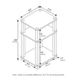 Furinno Just 3-Tier Turn-N-Tube End Table