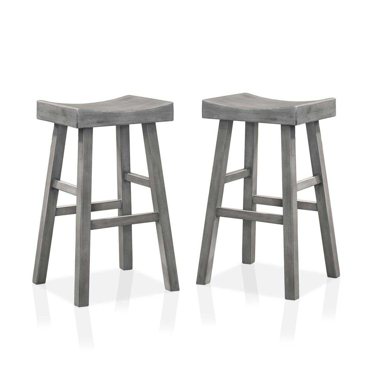 Howler Transitional 29-inch Saddle Stool (Set of 2) by Furniture of America