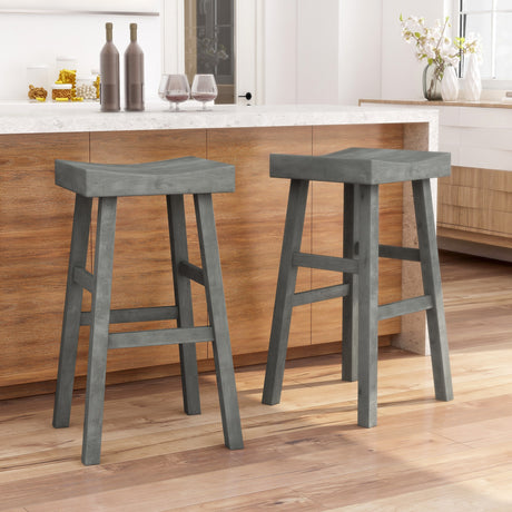 Howler Transitional 29-inch Saddle Stool (Set of 2) by Furniture of America