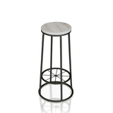 Lodz Rustic Metal Round Barstools (Set of 2) by Furniture of America