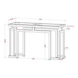 Pelmont Contemporary 52-inch Glass Top Sofa Table by Furniture of America