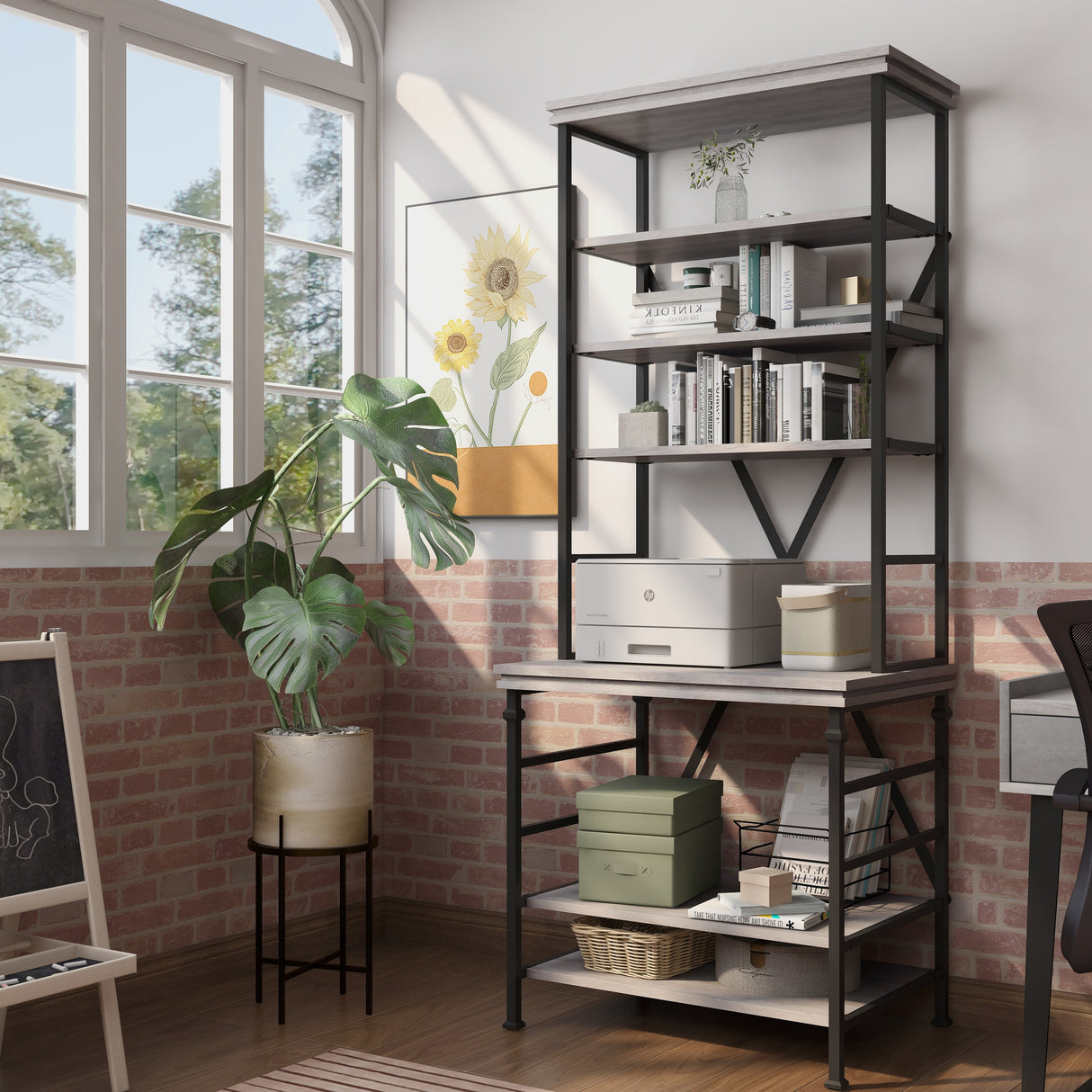 Rendrick Farmhouse Adjustable Shelves Bookcase by Furniture of America