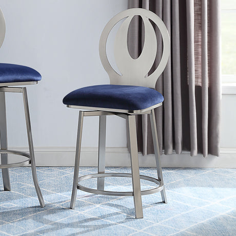 Thibbs Contemporary Padded Seat Swivel Barstools (Set of 2) by Furniture of America