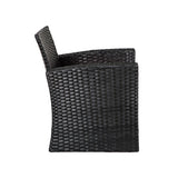 Grandview 4-piece Black Wicker Outdoor Patio Conversation Set