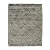 Gray Traditional Geometric Modern Moroccan Area Rug - Elegant and Timeless Design