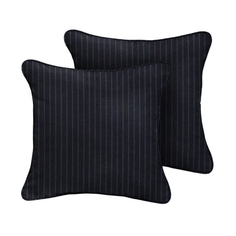 Indigo Blue Corded Pillows (Set of 2) by Havenside Home