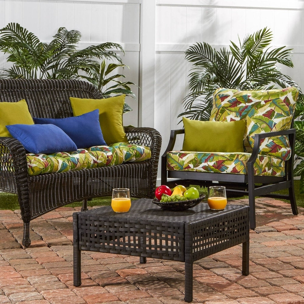 44-inch Outdoor Palm Leaves Swing/ Bench Cushion