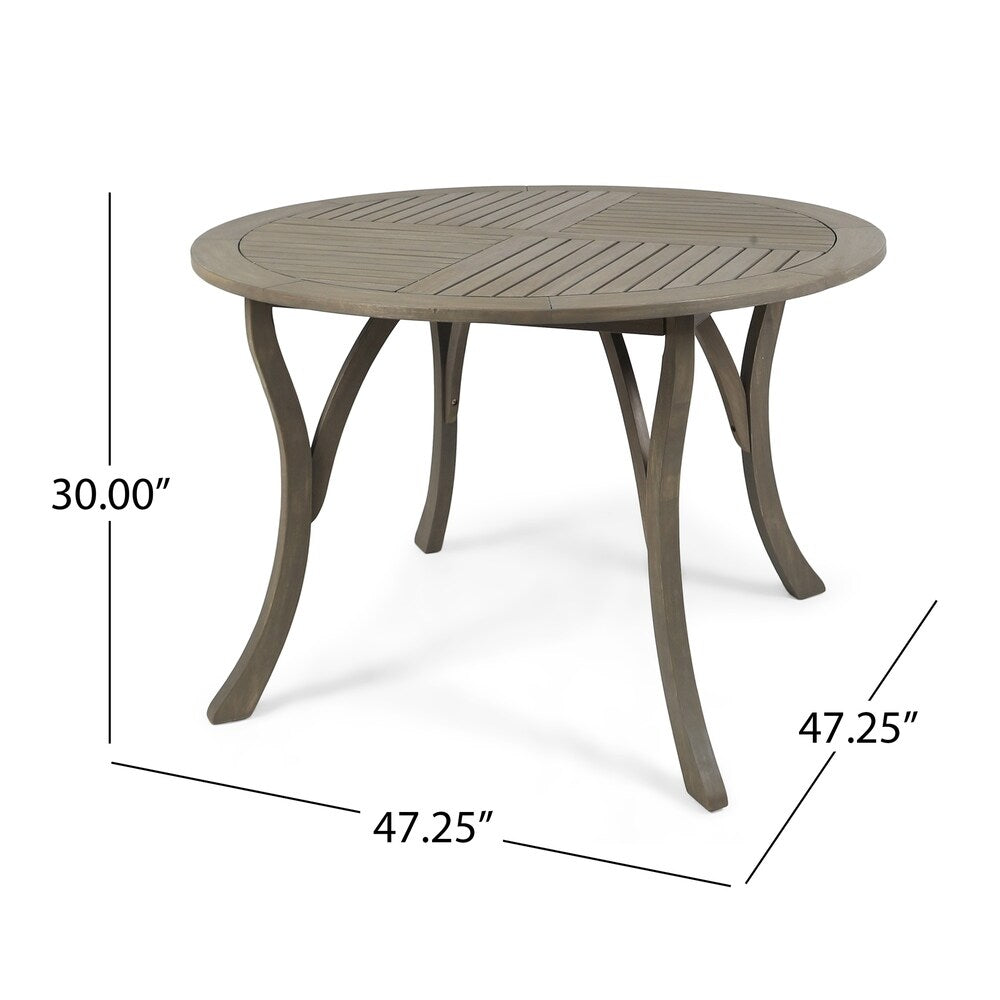 Hermosa Outdoor 47" Round Dining Table by Christopher Knight Home - 30"H x 47.25"W x 47.25"D