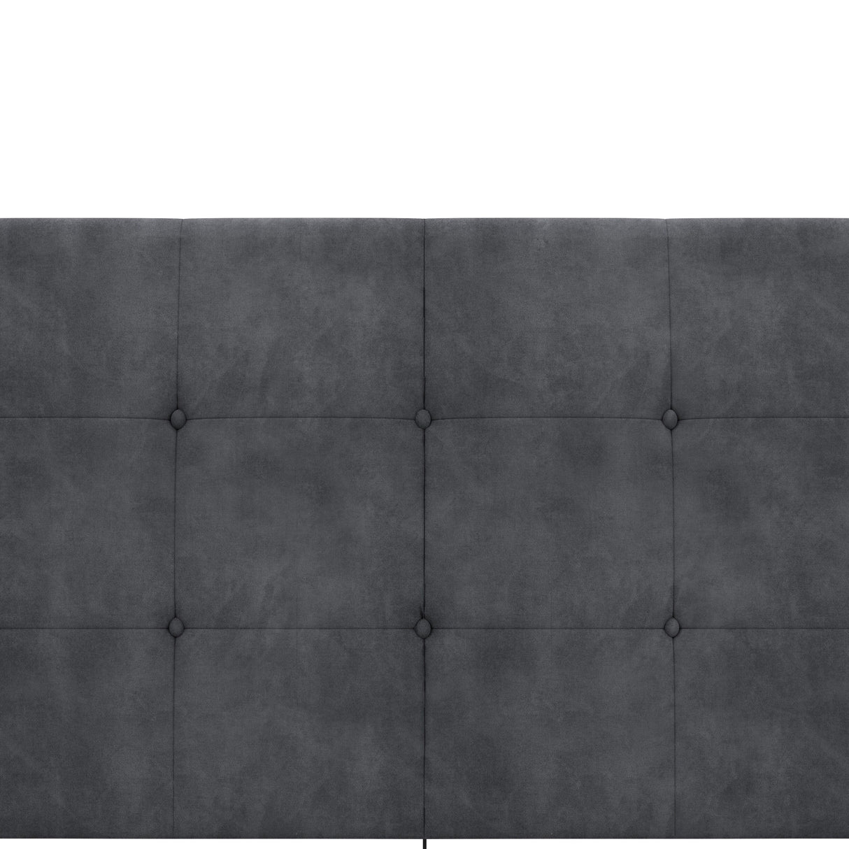 Hillsdale Furniture Blakely Button Tufted Upholstered Platform Bed w/ 2 Dual USB Ports, Dark Gray