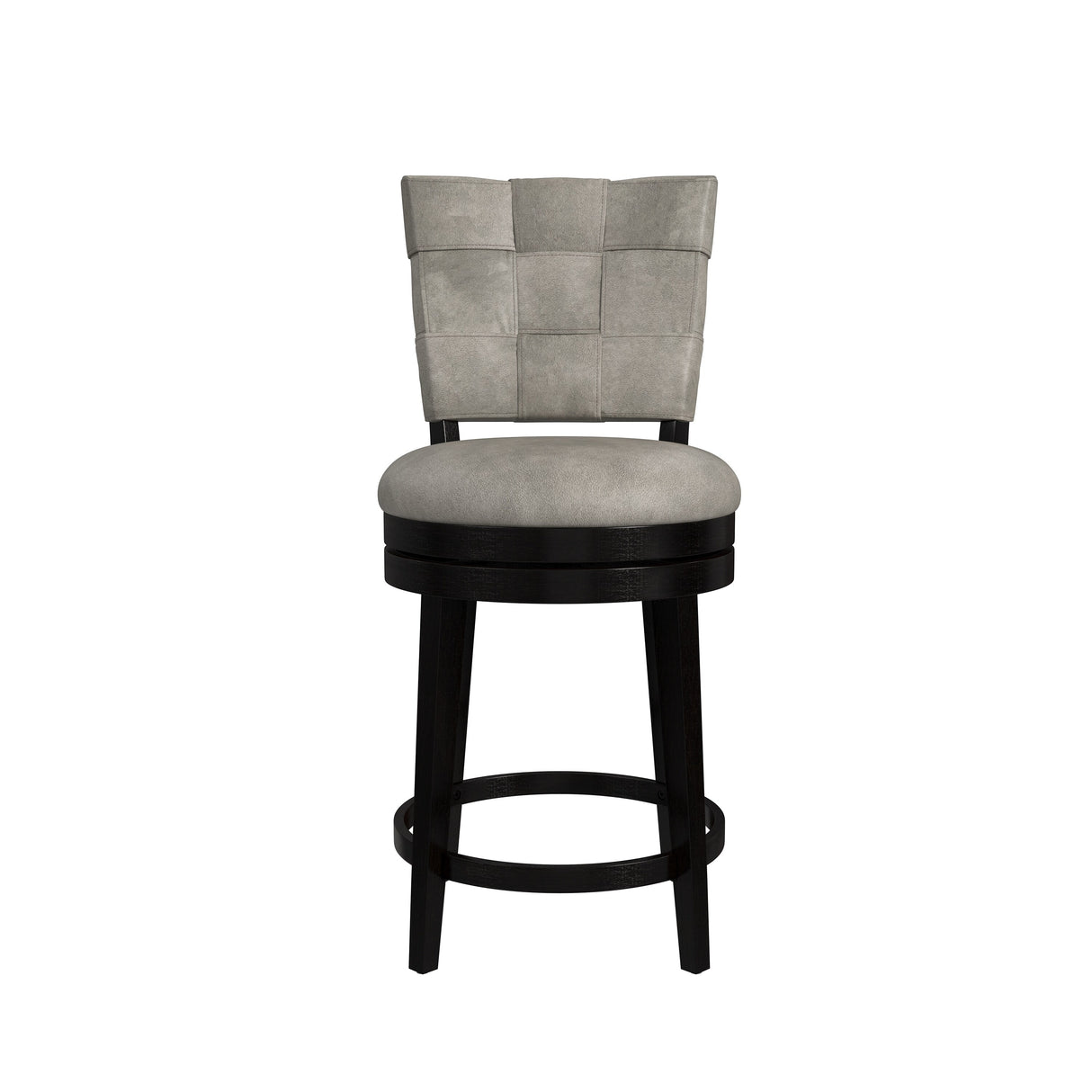 Hillsdale Furniture Kaede Wood and Upholstered Swivel Stool