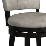 Hillsdale Furniture Kaede Wood and Upholstered Swivel Stool