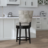 Hillsdale Furniture Kaede Wood and Upholstered Swivel Stool