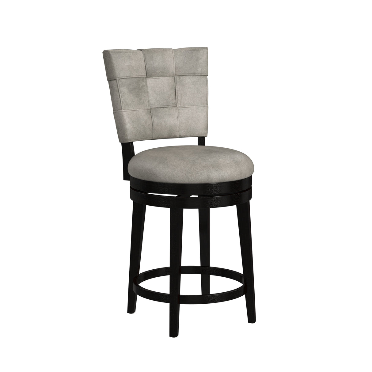 Hillsdale Furniture Kaede Wood and Upholstered Swivel Stool