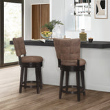 Hillsdale Furniture Kaede Wood and Upholstered Swivel Stool