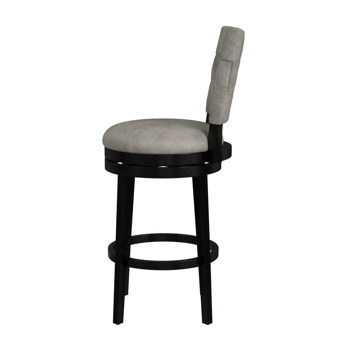 Hillsdale Furniture Kaede Wood and Upholstered Swivel Stool