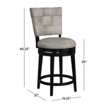 Hillsdale Furniture Kaede Wood and Upholstered Swivel Stool