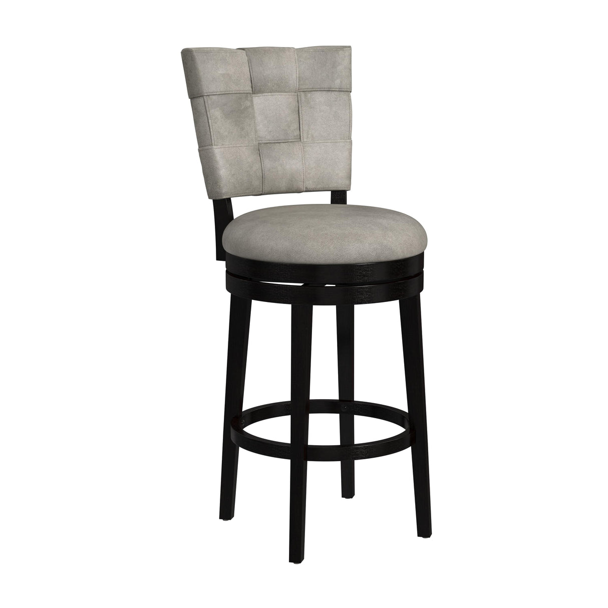 Hillsdale Furniture Kaede Wood and Upholstered Swivel Stool