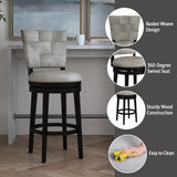 Hillsdale Furniture Kaede Wood and Upholstered Swivel Stool