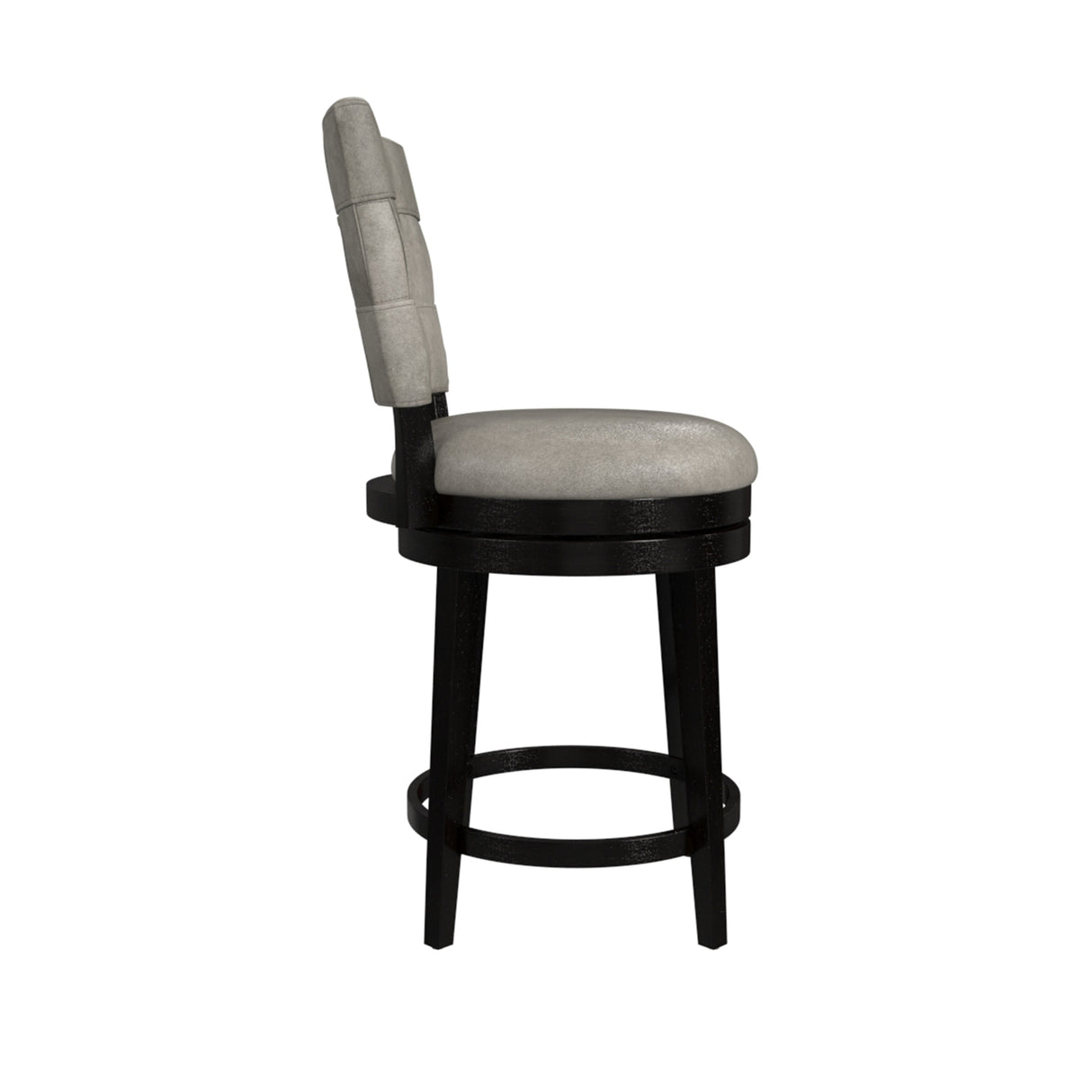 Hillsdale Furniture Kaede Wood and Upholstered Swivel Stool