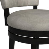 Hillsdale Furniture Kaede Wood and Upholstered Swivel Stool