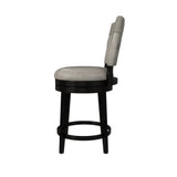 Hillsdale Furniture Kaede Wood and Upholstered Swivel Stool