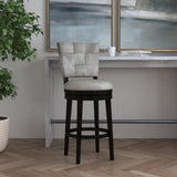 Hillsdale Furniture Kaede Wood and Upholstered Swivel Stool