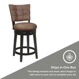 Hillsdale Furniture Kaede Wood and Upholstered Swivel Stool