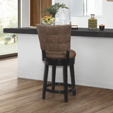 Hillsdale Furniture Kaede Wood and Upholstered Swivel Stool