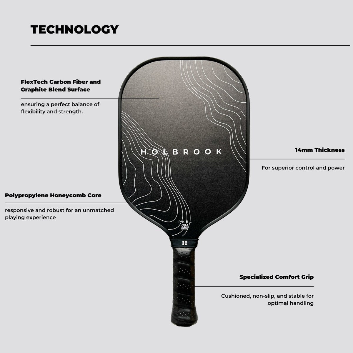 Holbrook Day N' Night Design Performance Series Carbon Fiber Pickleball Paddles