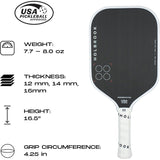 Holbrook Power Pro Pickleball Paddle, Black