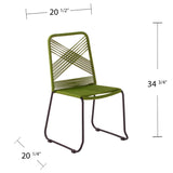 SEI Furniture Padko 2-Piece Stackable Outdoor Rope Chairs