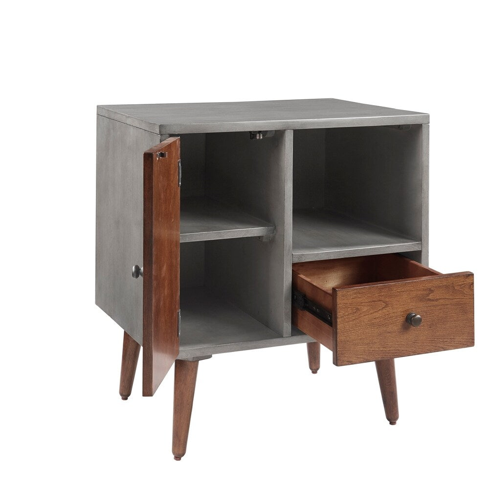 Carson Carrington Haapsalu Grey Storage Nightstand